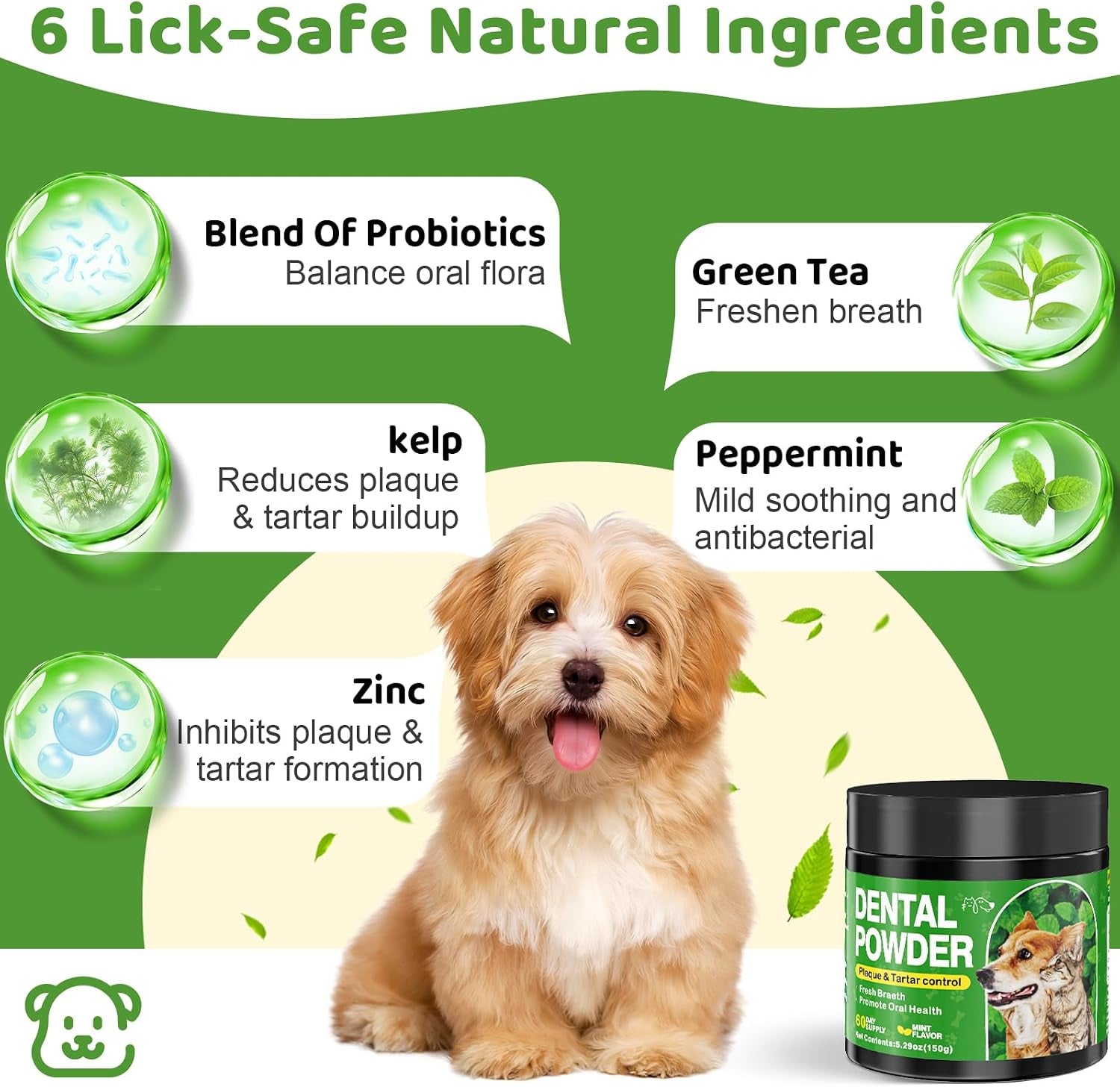150G Dog Dental Cleaning Powder Breath Freshener